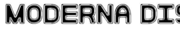 Moderna Disco St font preview